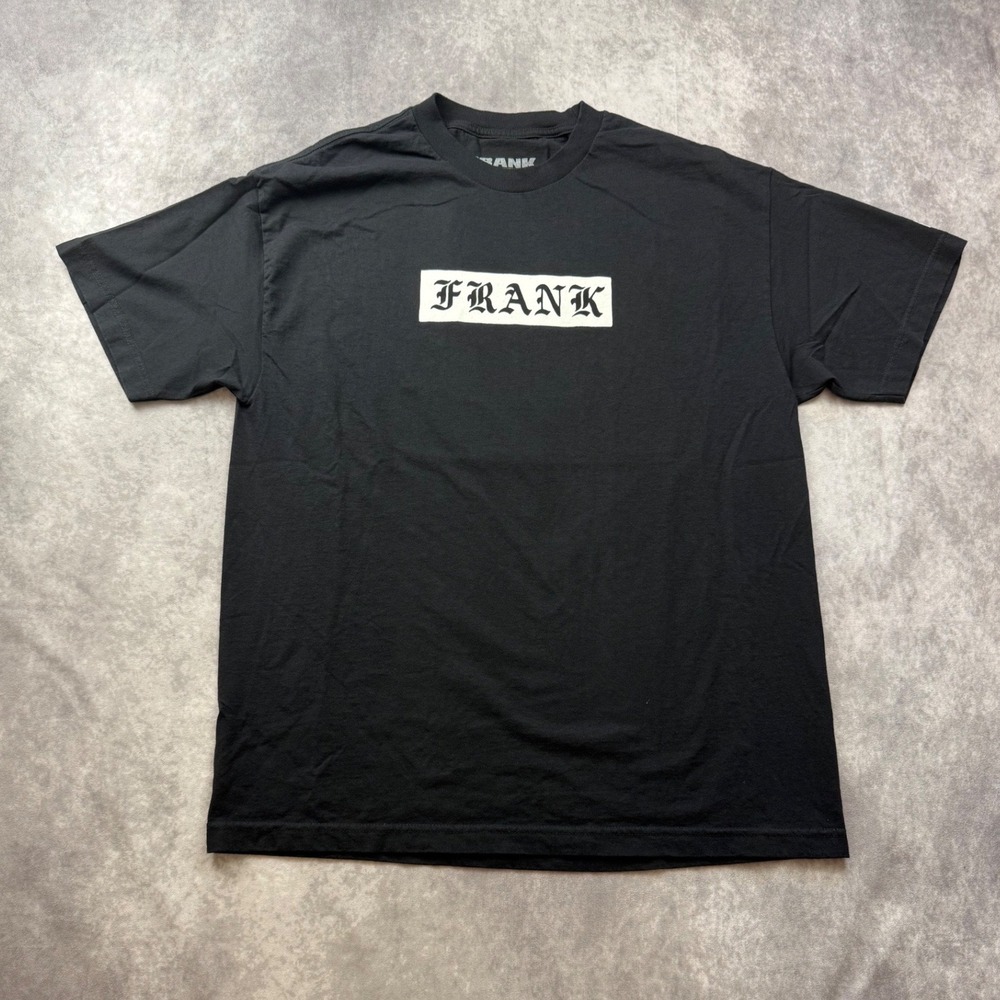 Frank151 Mens Black Gothic Box Logo 151 Graphic T-Shirt XL Made in USA